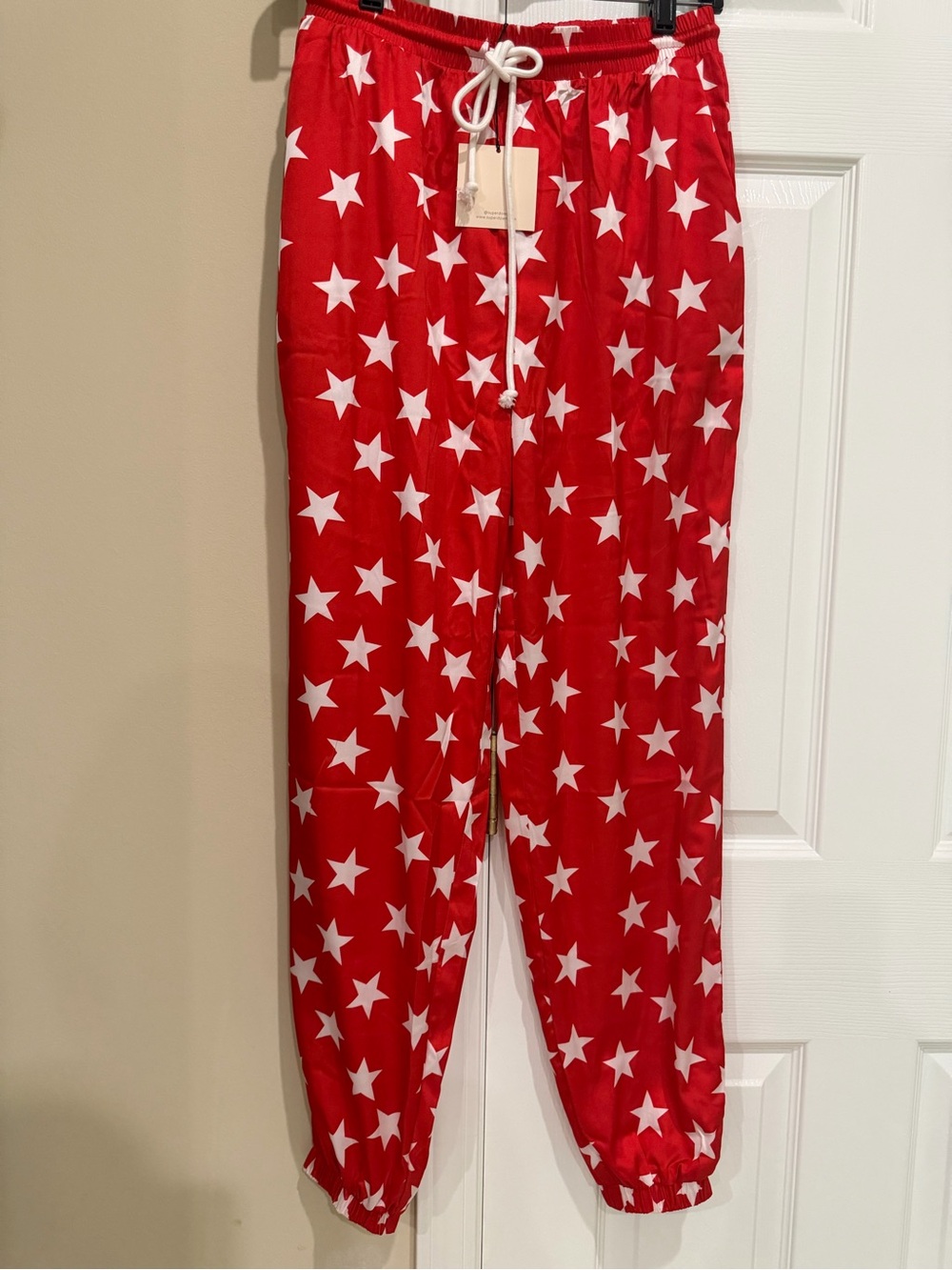 Superdown 
Miranda Track Pant in Red & White